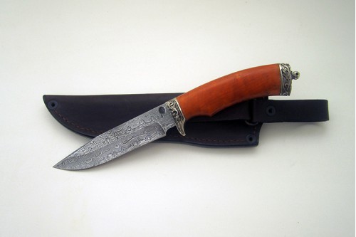 Нож из дамаска "Гепард" (малый) - работа мастерской кузнеца Марушина А.И.